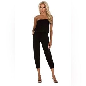 VENUS Women’s Black Strapless Romper Size X-Large